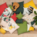 Housse de coussin lin 80x80 - Motif RECANTO – Image 3
