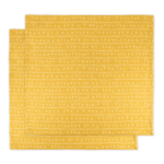 Serviette de table lin (par 2) 45x45 - Motif ARRASTA PÉ couleur jaune ABACAXI