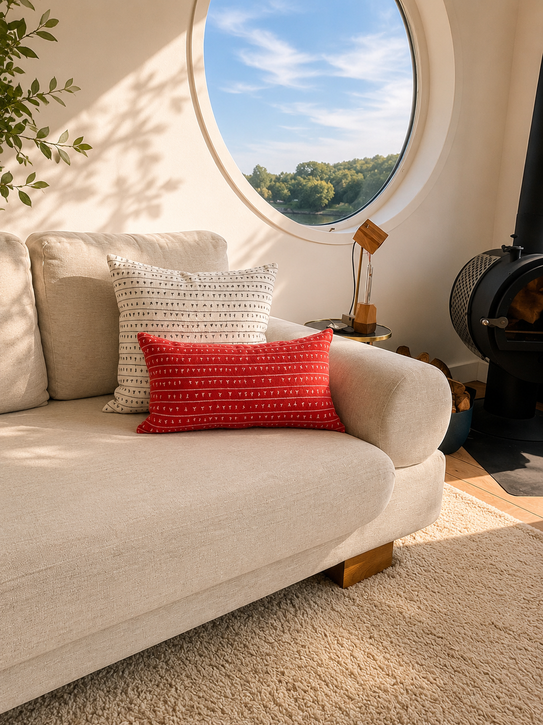 Combo de 2 coussins type 07 - 1 coussin 30x50 lin + 1 coussin 45x45 lin - Motif ARRASTA PÉ – Image 3