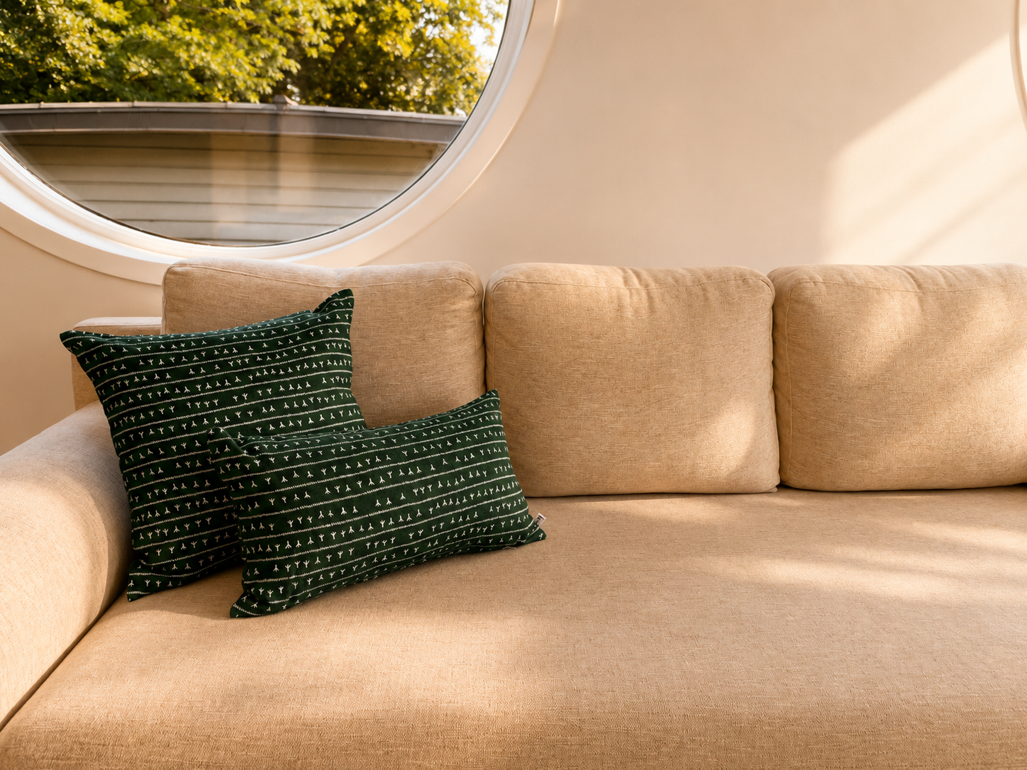 Combo de 2 coussins type 01 - 1 coussin 30x50 lin + 1 coussin 45x45 lin - Motif ARRASTA PÉ – Image 5