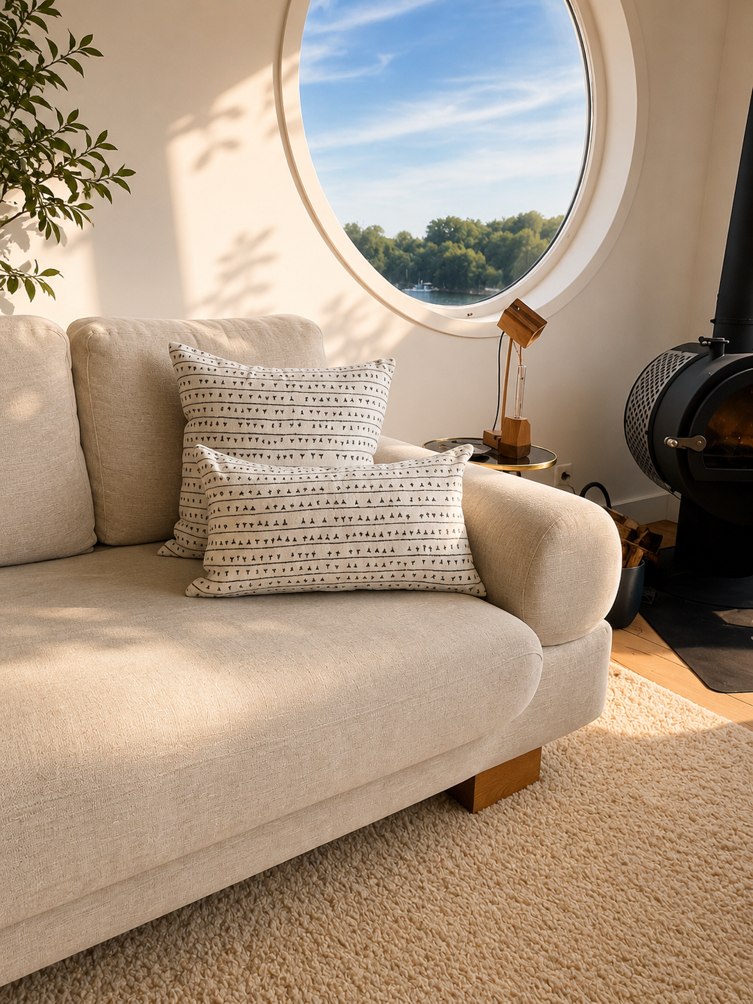 Combo de 2 coussins type 05 - 1 coussin 30x50 lin + 1 coussin 45x45 lin - Motif ARRASTA PÉ – Image 3