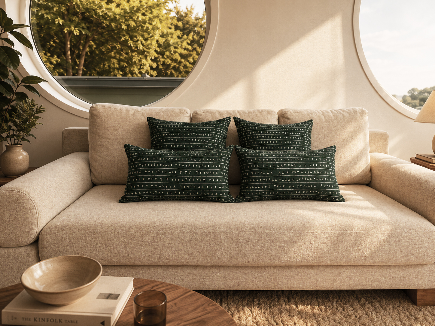 Combo de 4 coussins type 01 - 2 coussins 30x50 lin + 2 coussins 45x45 lin - Motif ARRASTA PÉ – Image 2